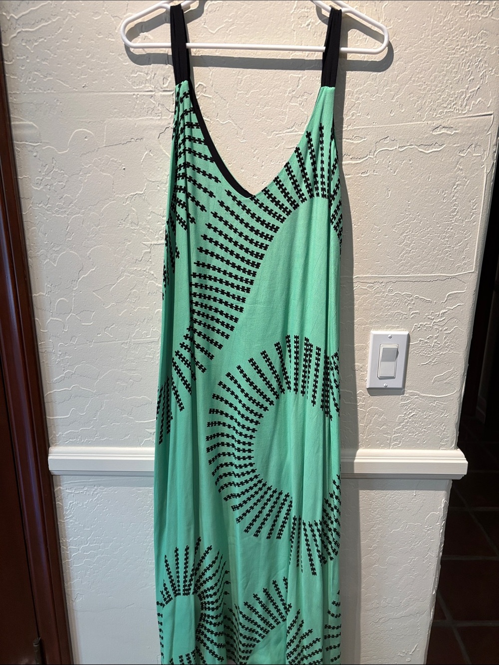 Manaola Mint Green and Black Maxi Dress